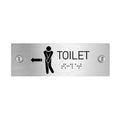Bathroom Signs - Men Toilet Signs With Braille - Stainless Steel - Photo #2