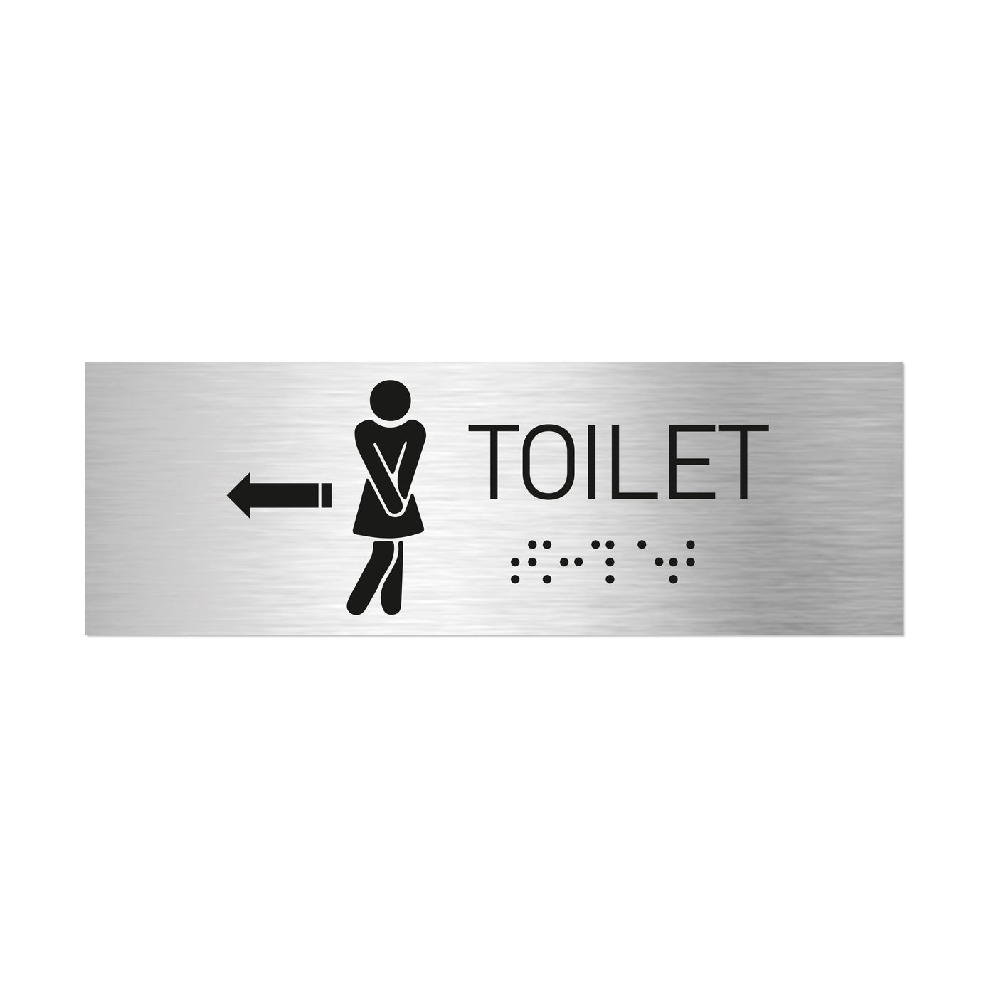 Bathroom Signs - Women Toilet Signs With Braille - Stainless Steel