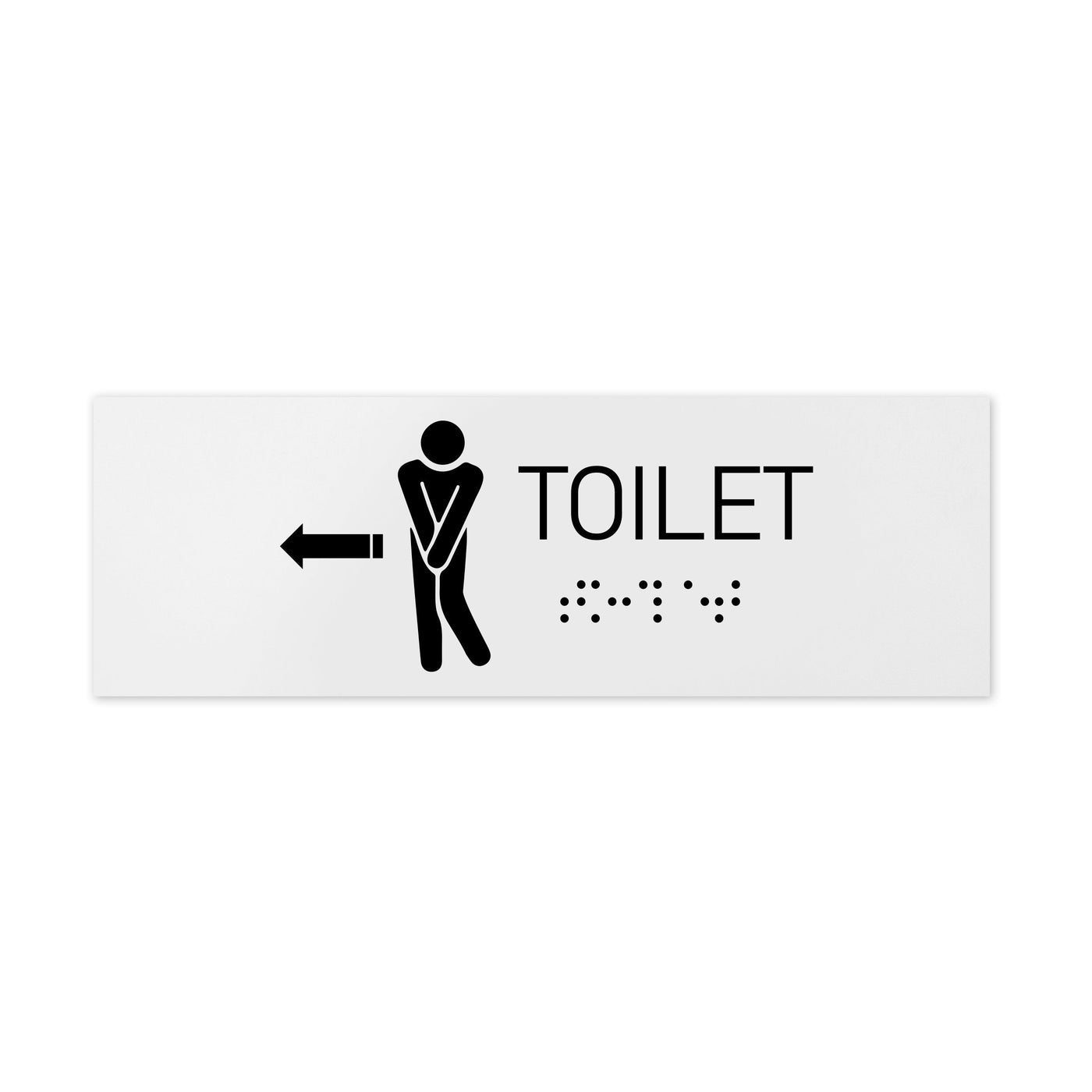 Bathroom Signs - Men Toilet Signs With Braille - Milk Acrylic