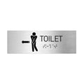Bathroom Signs - Men Toilet Signs With Braille - Stainless Steel - Photo #1