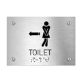 Information Signs - Women Toilet Directional Sign - Stainless Steel - Photo #4