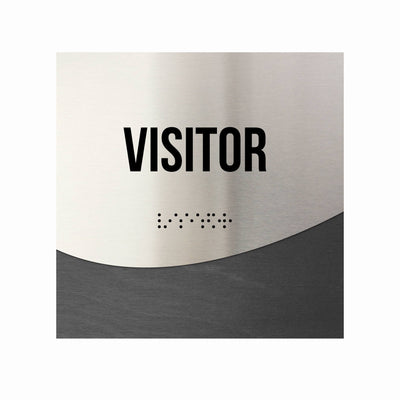 Door Signs - Visitor Signs - Stainless Steel & Wood "Jure" Design