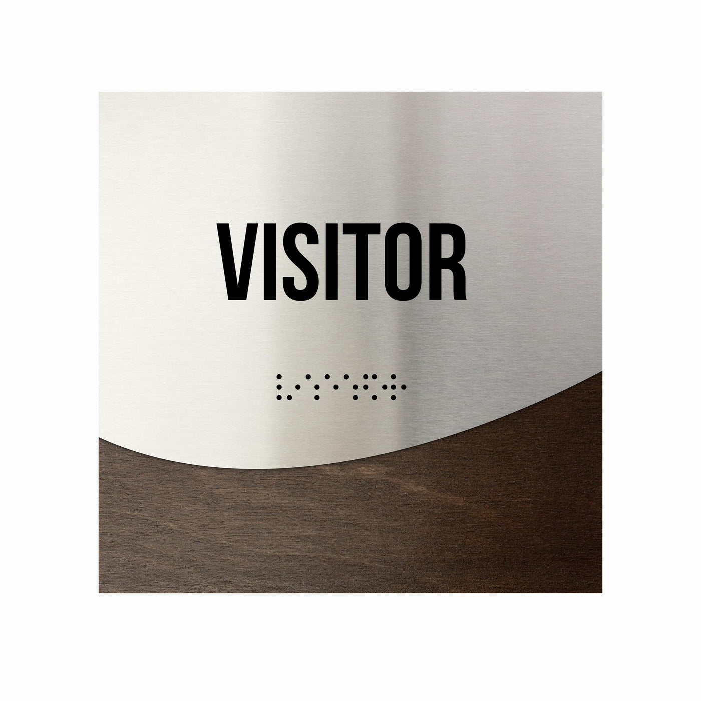 Door Signs - Visitor Signs - Stainless Steel & Wood "Jure" Design