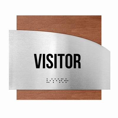 Information Signs - Wooden Visitor Sign "Wave" Design