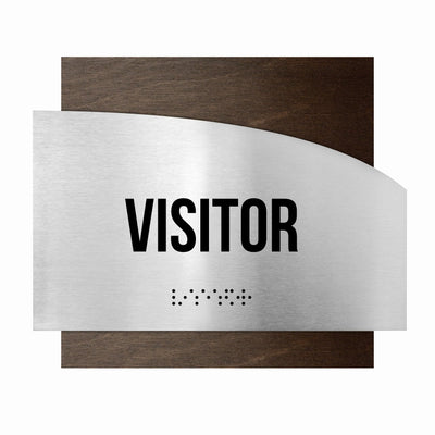 Information Signs - Wooden Visitor Sign "Wave" Design