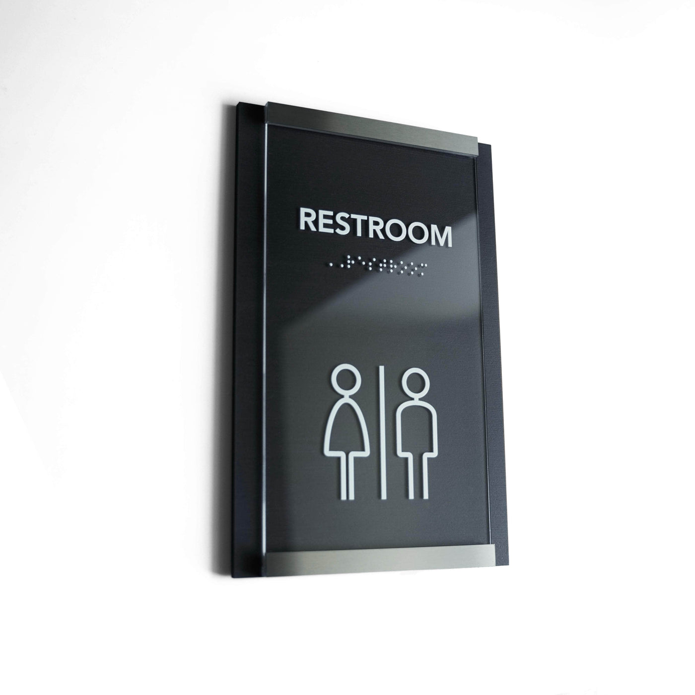 Information signs Meeting Room Sign: Wood & Stainless Steel Plate — "Otherside" Design