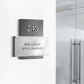 Door Signs Room Number Sign with Name Plate: Wood & Acrylic Sign - Photo #2