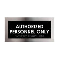Door Signs - Authorized Personnel Only Signs - Stainless Steel Plate - "Modern" Design - Photo #3