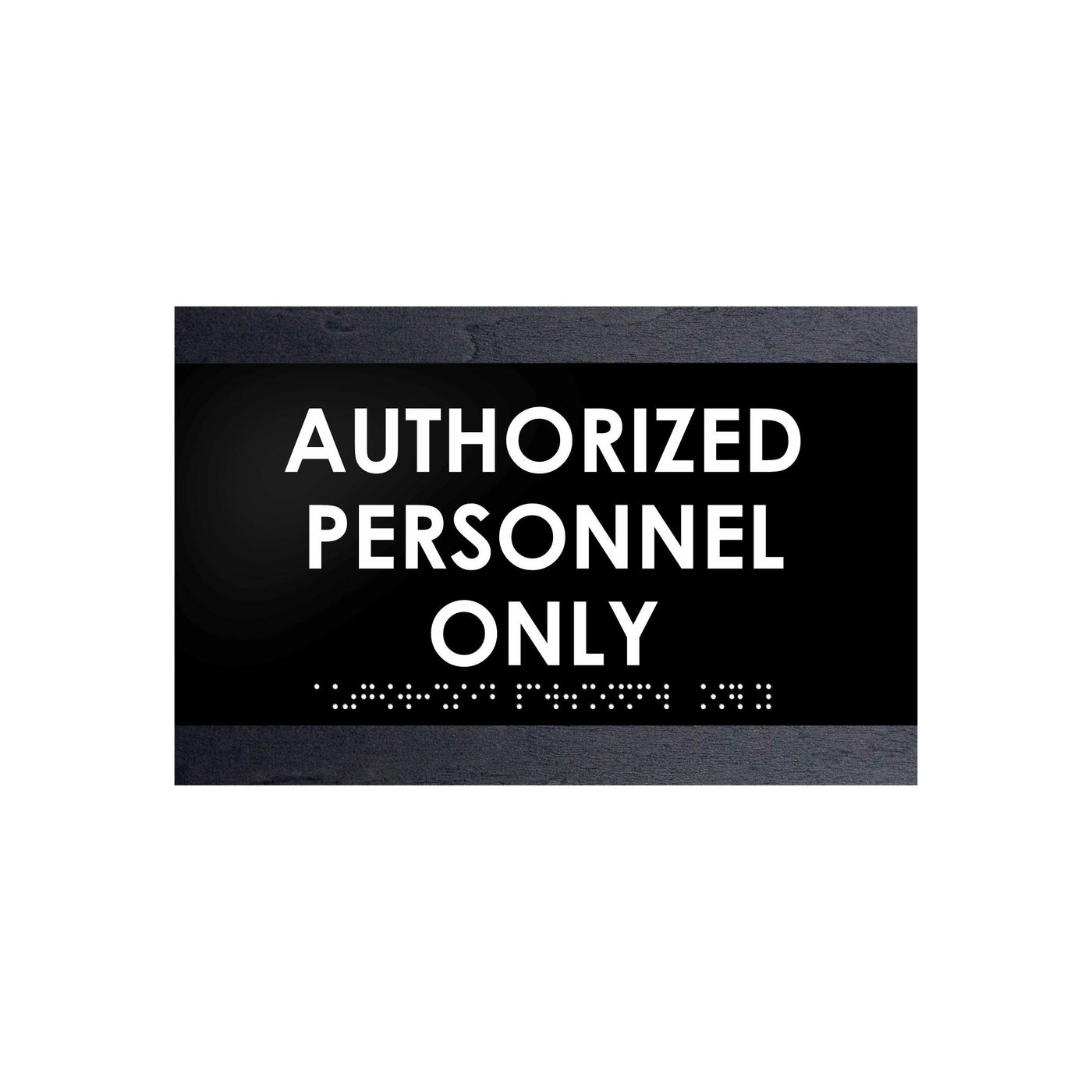 Door Signs - Authorized Personnel Only Signs - Wood Door Plate "Buro" Design