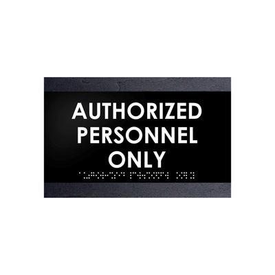 Door Signs - Authorized Personnel Only Signs - Wood Door Plate "Buro" Design