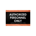 Door Signs - Authorized Personnel Only Signs - Wood Door Plate "Buro" Design - Photo #17