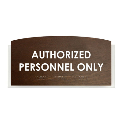 Authorized Personnel Only Signs - Wood Sign "Scandza" Design