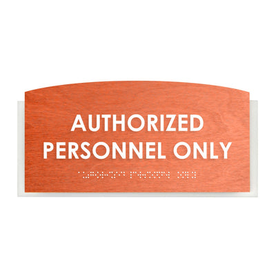 Authorized Personnel Only Signs - Wood Sign "Scandza" Design