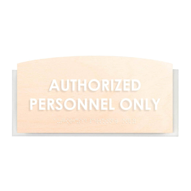 Authorized Personnel Only Signs - Wood Sign "Scandza" Design