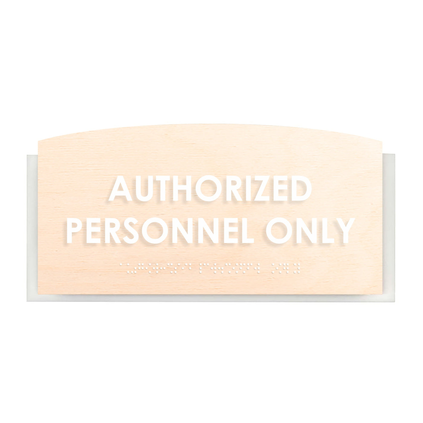 Authorized Personnel Only Signs - Wood Sign "Scandza" Design