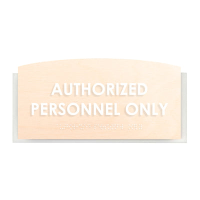 Authorized Personnel Only Signs - Wood Sign "Scandza" Design