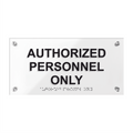 Door Signs - Authorized Personnel Only Sign With Braille "Classic" Design - Photo #1