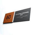 Door Numbers Office Number Sign with Custom Text: Wood & Acrylic Plate — "Dragon" Design - Photo #9