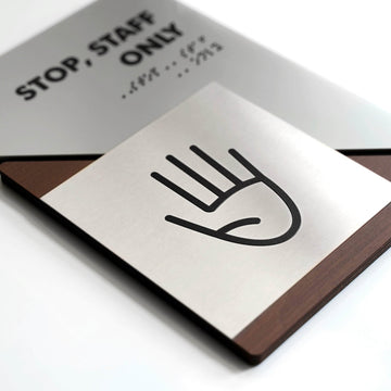 Information signs Meeting Room Sign: Wood & Stainless Steel Plate — "Creative" Design - Photo #8