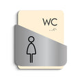 Bathroom Signs Woman Interior Sign for Restroom - "Downhill" Design - Photo #1