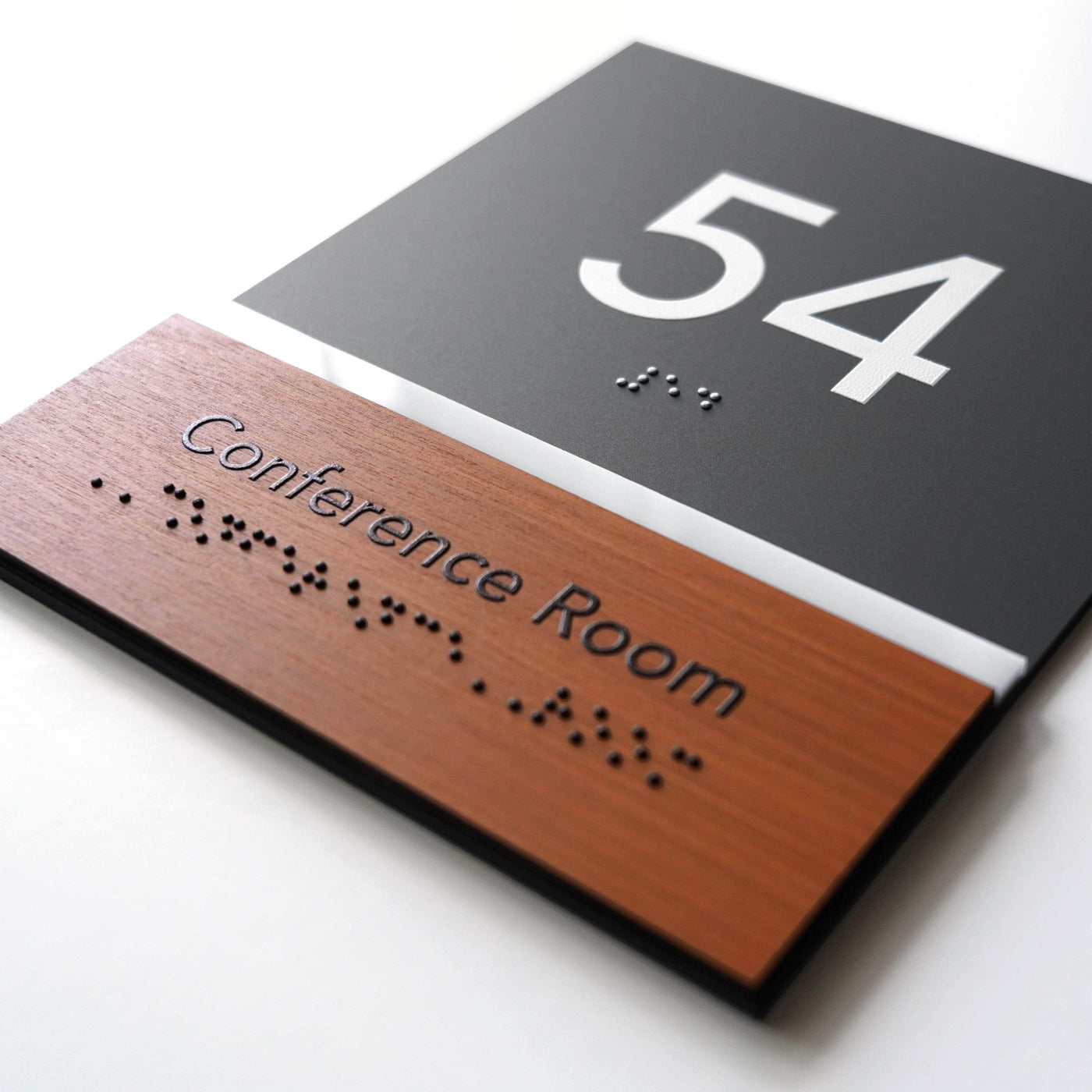 Door Numbers Door Number Sign: Wood & Acrylic Plate — "Dragon" Design