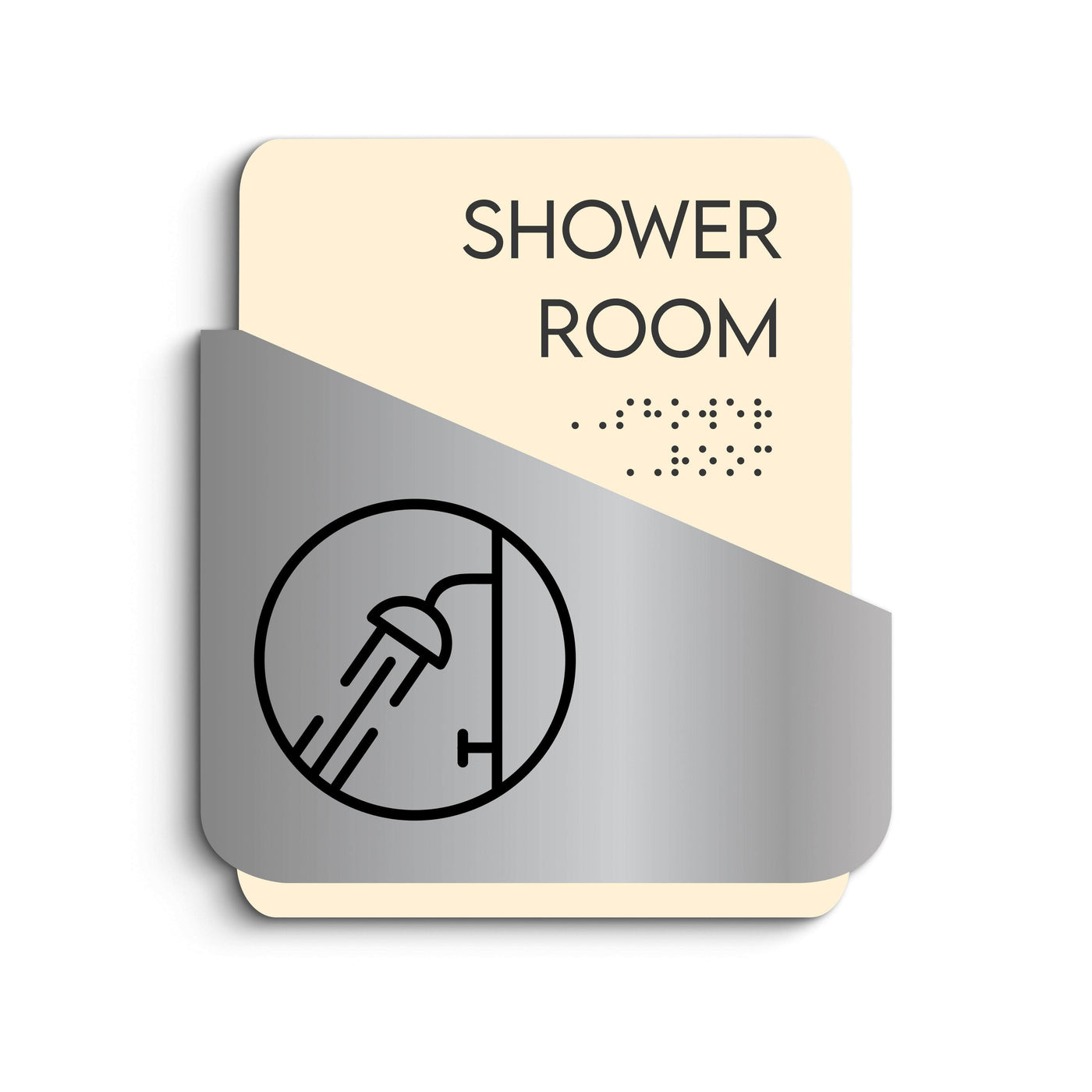 Information signs Steel Shower Signage - "Downhill" Design