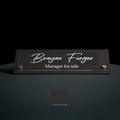 Desk sign Custom Desk Name Plate: Wood & Acrylic Sign - Photo #1