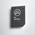 a no smoking sign on a white wall - Photo #5