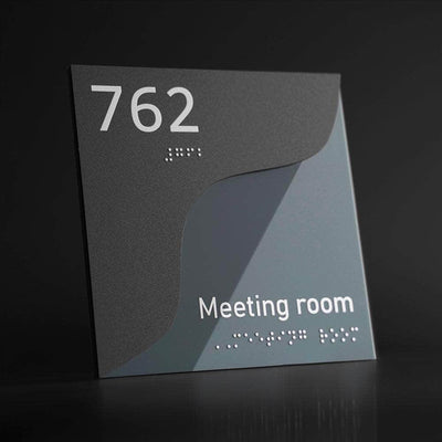 Door Signs Meeting Door Sign: Double Acrylic — Bold Style