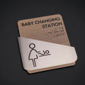 Bathroom Signs Baby Change Sign for Mother — "Downhill" Design - Photo #8