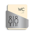 Bathroom Signs Steel Toilet Signs for Bathroom - "Downhill" Design - Photo #1