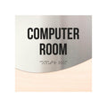 Computer Room Sign - Interior Office Door Signs - Stainless Steel & Wood "Jure" Design - Photo #12