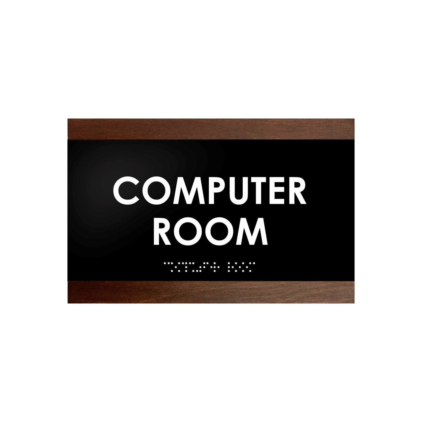 Computer Room - Custom Wood Door Sign "Buro" Design