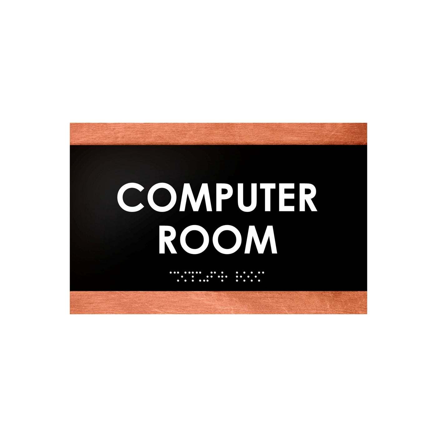 Computer Room - Custom Wood Door Sign "Buro" Design