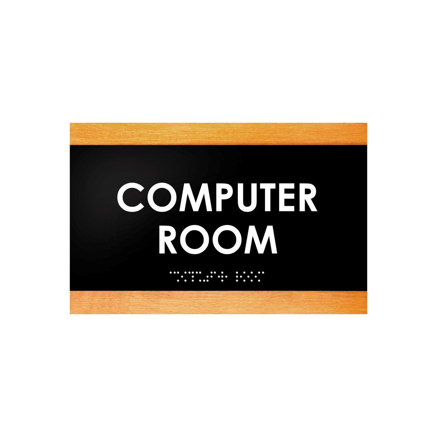 Computer Room - Custom Wood Door Sign "Buro" Design