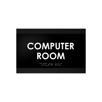 Computer Room - Custom Wood Door Sign "Buro" Design