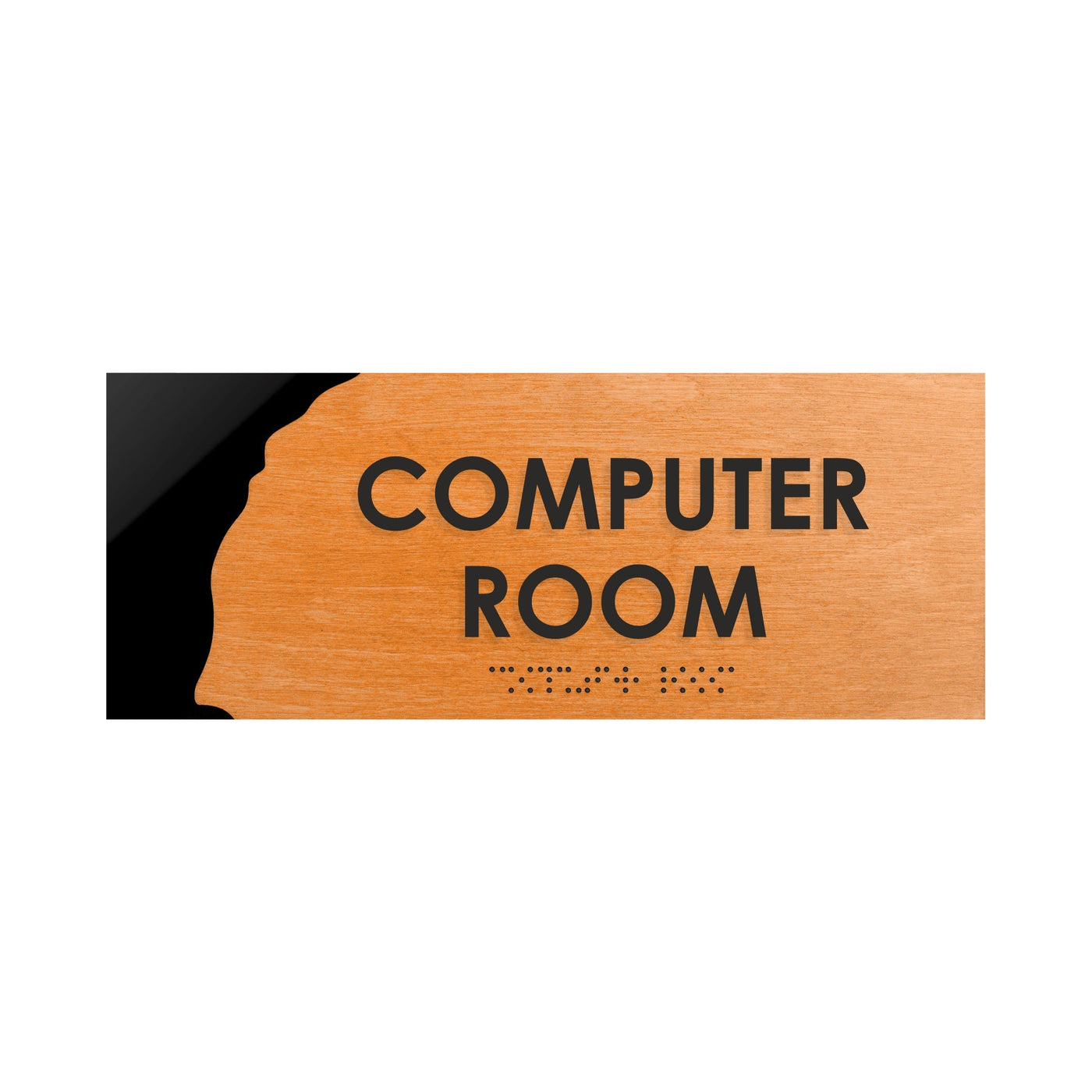 Computer Room Custom Wood Door Sign "Sherwood" Design