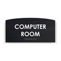 Wood Computer Room Door Sign "Scandza" Design - Photo #16
