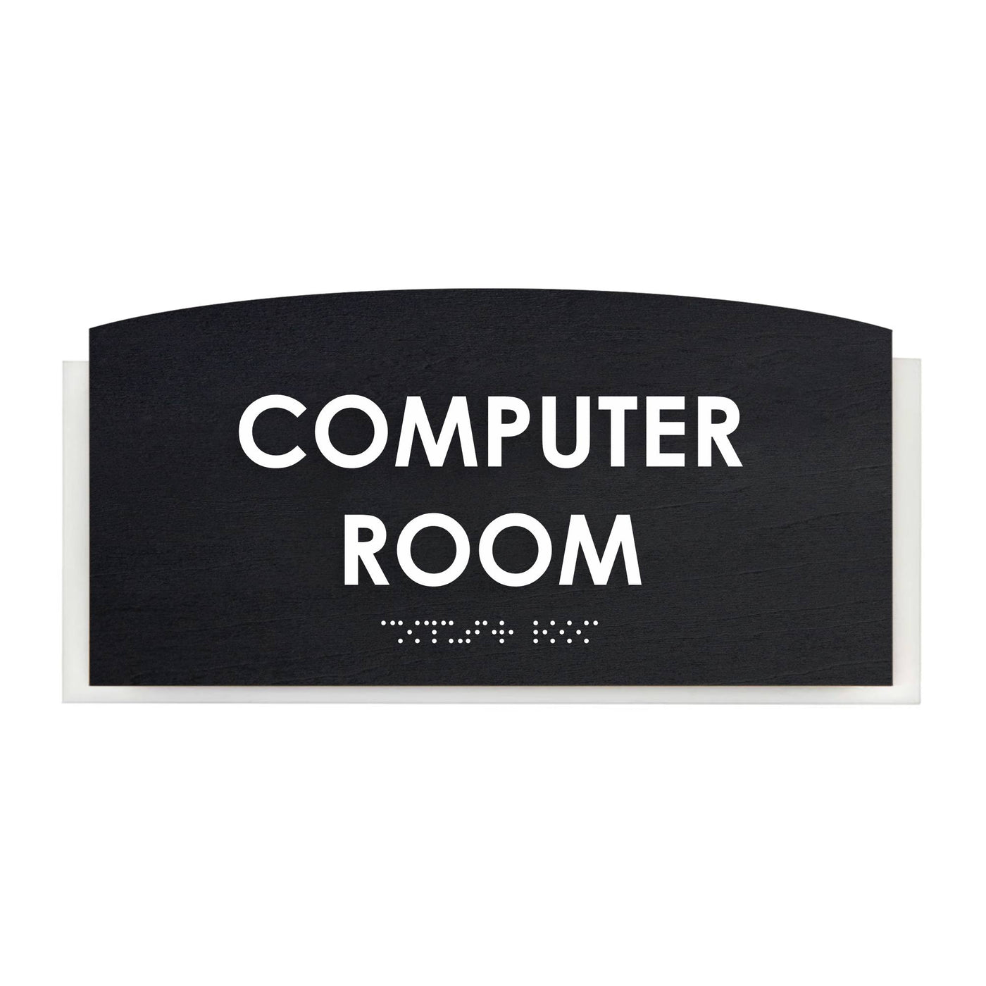 Wood Computer Room Door Sign "Scandza" Design