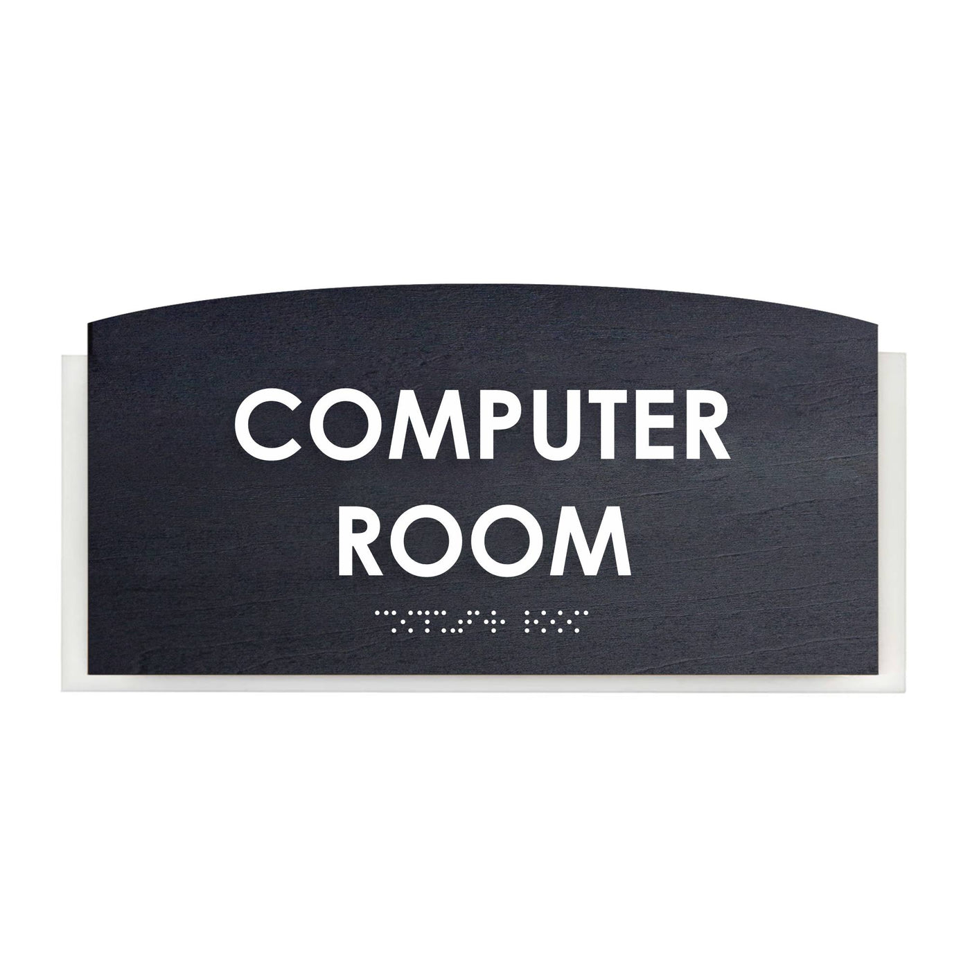 Wood Computer Room Door Sign "Scandza" Design