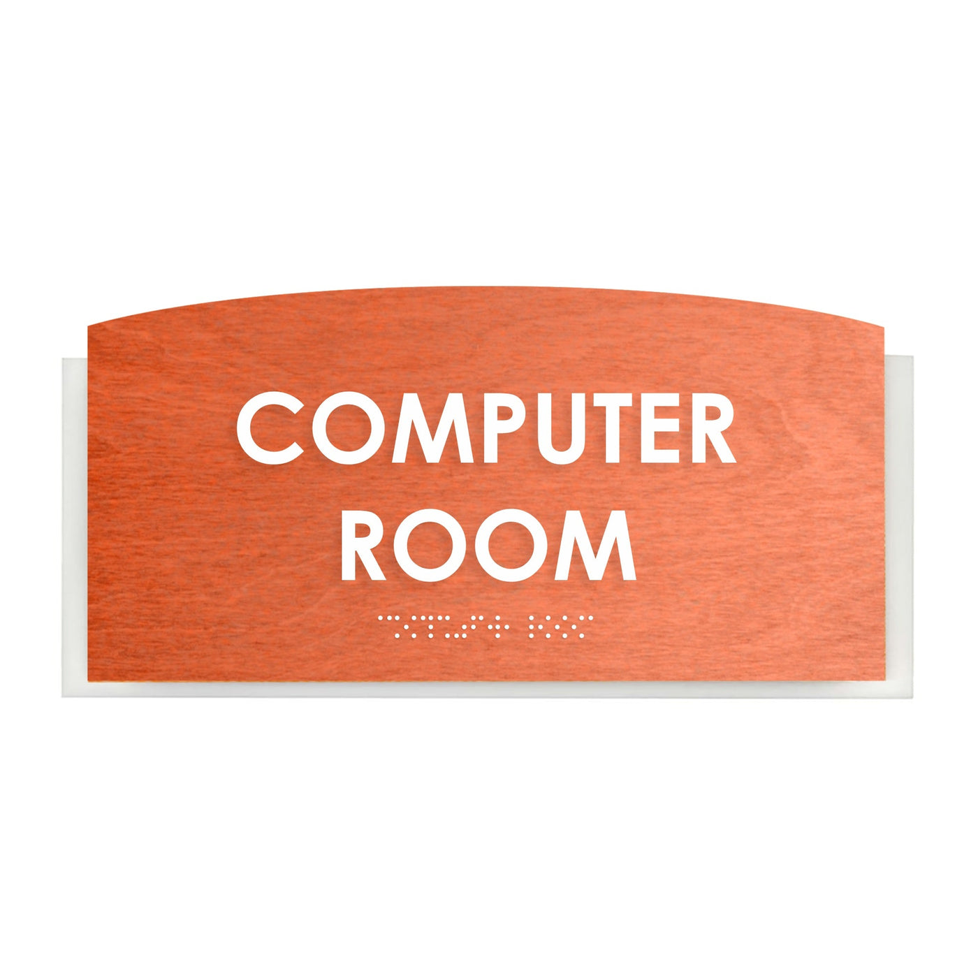 Wood Computer Room Door Sign "Scandza" Design