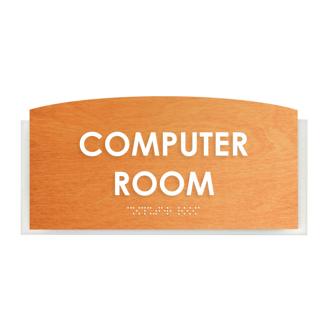 Wood Computer Room Door Sign "Scandza" Design