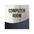 Computer Room Sign - Interior Office Door Signs - Stainless Steel & Wood "Jure" Design - Photo #17