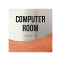 Computer Room Sign - Interior Office Door Signs - Stainless Steel & Wood "Jure" Design - Photo #13