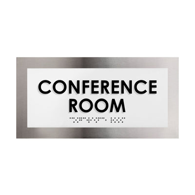 Door Signs - Conference Room - Stainless Steel Sign - "Modern" Design