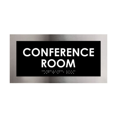 Door Signs - Conference Room - Stainless Steel Sign - "Modern" Design