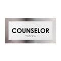 Door Signs - Counselor Sign - Stainless Steel Plate - "Modern" Design - Photo #12