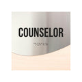 Counselor Sign - Stainless Steel & Wood Door Plate "Jure" Design - Photo #17