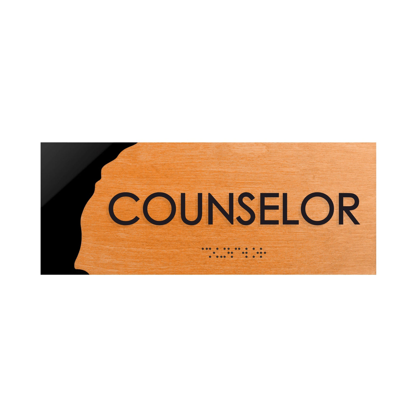 Door Signs - Counselor Sign - Wood Door Plate "Sherwood" Design