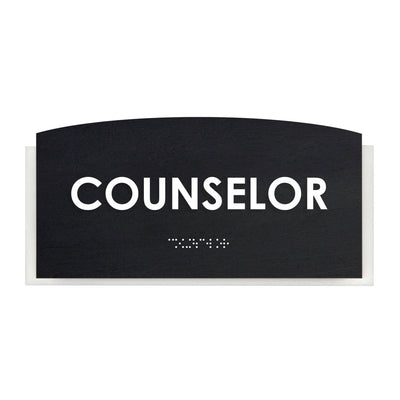 Door Signs - Counselor Sign - Wood Door Plate "Scandza" Design